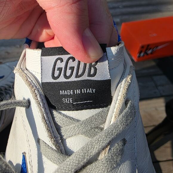 Golden Goose Super-Star "White Patent Leather Blue" - Picture 6 of 11